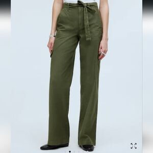 Madewell Olive Green Wide-Leg Cargo Pants